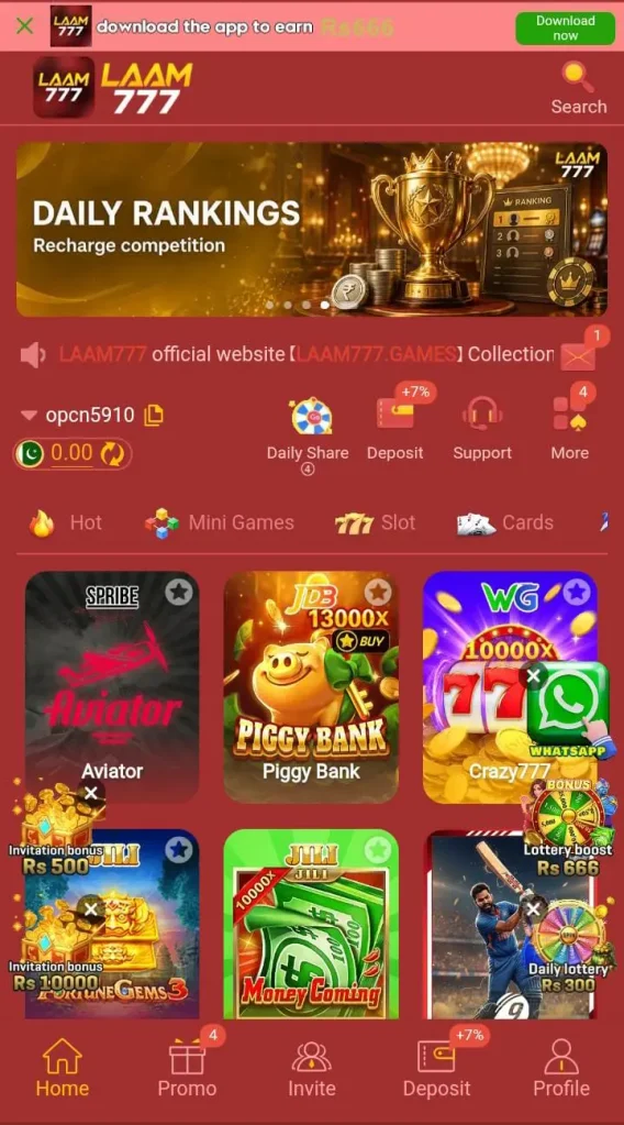Laam777 Game Interface 